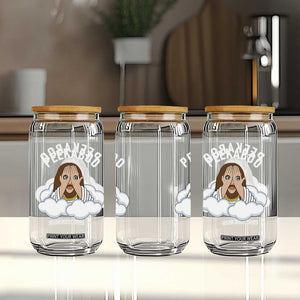 Peekaboo Jesus Funny Christian Glass Can Faith Humor Savior in Clouds Religious Meme TS02 Print Your Wear