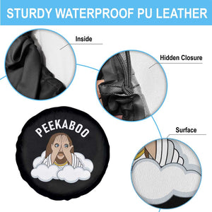 Peekaboo Jesus Funny Christian Spare Tire Cover Faith Humor Savior in Clouds Religious Meme TS02 Print Your Wear