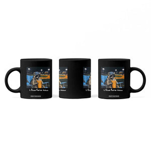 Funny Raccoon Baseball Game Day Meme Coffee Mug I Live Here Now Trash Panda Iced Coffee Night TS02 Print Your Wear