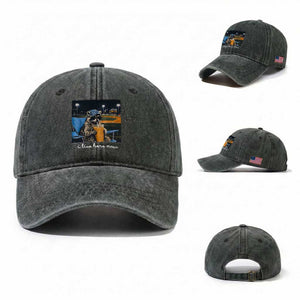 Funny Raccoon Baseball Game Day Meme Washed Cotton Baseball Cap I Live Here Now Trash Panda Iced Coffee Night TS02 Washed Cap Universal Fit Dark Green Print Your Wear