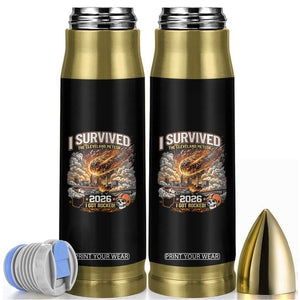 I Survived The Cleveland Meteor 2026 Bullet Tumbler Funny Ohio Apocalypse Meme Vintage Football Fan Humor TS02 Black Print Your Wear