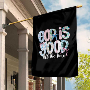 God Is Good All The Time Coquette Christian Faith Garden Flag Floral Patchwork Aesthetic Bow Cute Religious Gift TS02 Print Your Wear
