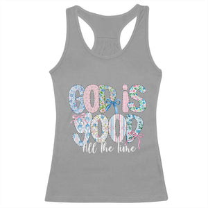 God Is Good All The Time Coquette Christian Faith Racerback Tank Top Floral Patchwork Aesthetic Bow Cute Religious Gift TS02 Sport Gray Print Your Wear