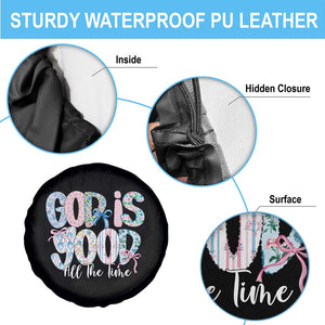 God Is Good All The Time Coquette Christian Faith Spare Tire Cover Floral Patchwork Aesthetic Bow Cute Religious Gift TS02 Print Your Wear