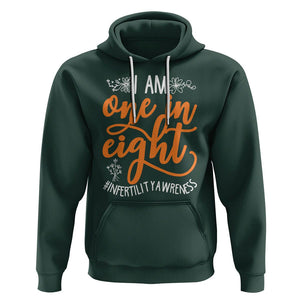 Infertility Awareness Hoodie Im One In Eight IVF Mom Transfer Day TS02 Dark Forest Green Printyourwear