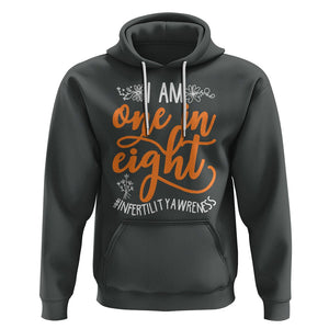 Infertility Awareness Hoodie Im One In Eight IVF Mom Transfer Day TS02 Dark Heather Printyourwear