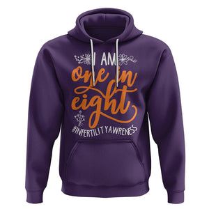 Infertility Awareness Hoodie Im One In Eight IVF Mom Transfer Day TS02 Purple Printyourwear