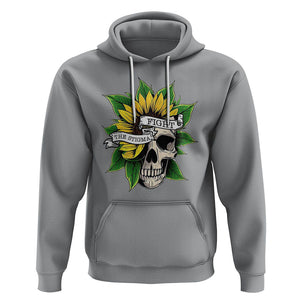 Mental Health Matters Hoodie Fight the Stigma Flower Skull Support Mental Health Awareness TS02 Sport Gray Printyourwear