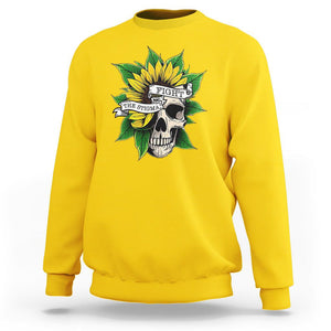 Mental Health Matters Sweatshirt Fight the Stigma Flower Skull Support Mental Health Awareness TS02 Daisy Printyourwear