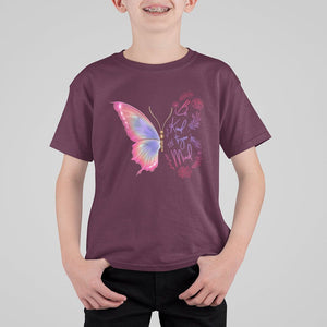 Mental Health Matters T Shirt For Kid Be Kind Mental Health Matters Floral Butterfly Motivational Mental Health Awareness TS02 Maroon Printyourwear