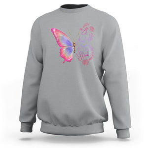 Mental Health Matters Sweatshirt Be Kind Mental Health Matters Floral Butterfly Motivational Mental Health Awareness TS02 Sport Gray Printyourwear