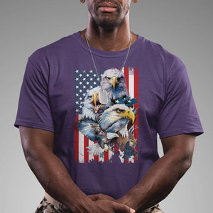 Patriotic American Eagle T Shirt US Flag US Pride Patriotic Spirit TS02 Purple Print Your Wear