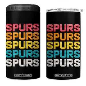 Retro Stacked Block Spurs Name Colorful Toy Brick 4 in 1 Can Cooler Tumbler for Sports Fan TS02 One Size: 16 oz Black Print Your Wear