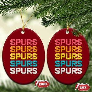 Retro Stacked Block Spurs Name Colorful Toy Brick Ceramic Ornament for Sports Fan TS02 Print Your Wear