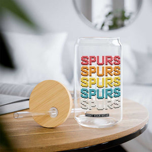 Retro Stacked Block Spurs Name Colorful Toy Brick Glass Can for Sports Fan TS02 Print Your Wear