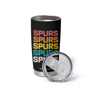 Retro Stacked Block Spurs Name Colorful Toy Brick Tumbler Cup for Sports Fan TS02 Print Your Wear