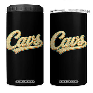 Vintage Cavs Name Script 4 in 1 Can Cooler Tumbler for Sports Fan TS02 One Size: 16 oz Black Print Your Wear