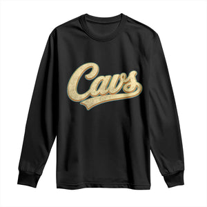 Vintage Cavs Name Script Long Sleeve Shirt for Sports Fan