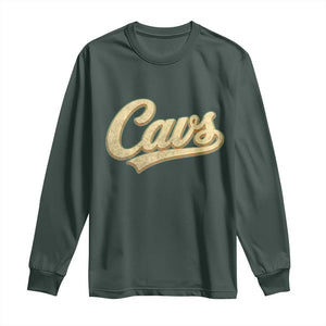 Vintage Cavs Name Script Long Sleeve Shirt for Sports Fan