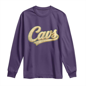 Vintage Cavs Name Script Long Sleeve Shirt for Sports Fan