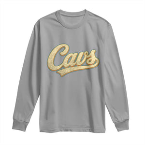 Vintage Cavs Name Script Long Sleeve Shirt for Sports Fan