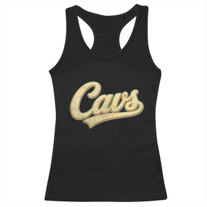 Vintage Cavs Name Script Racerback Tank Top for Sports Fan TS02 Black Print Your Wear