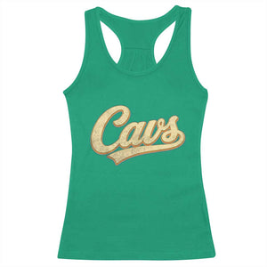 Vintage Cavs Name Script Racerback Tank Top for Sports Fan TS02 Irish Green Print Your Wear