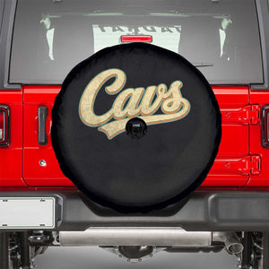 Vintage Cavs Name Script Spare Tire Cover for Sports Fan TS02 Black Print Your Wear