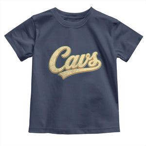 Vintage Cavs Name Script Toddler T Shirt for Sports Fan TS02 Navy Print Your Wear