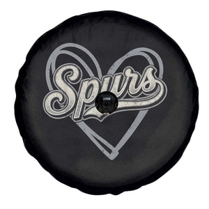Vintage Spurs Name Script Heart Spare Tire Cover for Sports Fan TS02 Print Your Wear