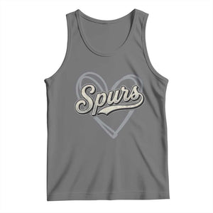 Vintage Spurs Name Script Heart Tank Top for Sports Fan