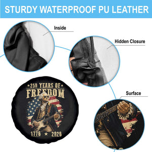 250 Years of Freedom George Washington Rock Star Spare Tire Cover Funny Electric Guitar Player Vintage American Flag 1776 to 2026 Semiquincentennial