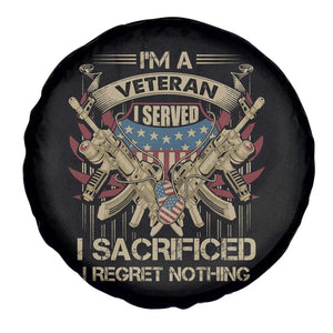 American Veteran Spare Tire Cover Patriot I Served I Sacrificed I Regret Nothing I'm A Veteran TS02 Print Your Wear