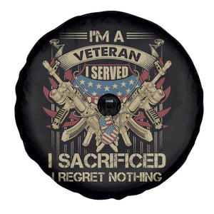 American Veteran Spare Tire Cover Patriot I Served I Sacrificed I Regret Nothing I'm A Veteran TS02 Print Your Wear
