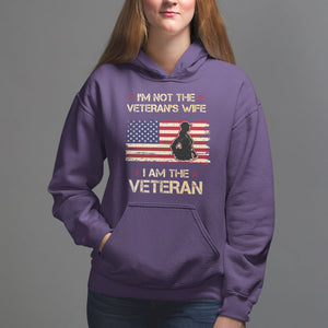 Female Veteran Hoodie I'm Not The Veteran's Wife I Am The Veteran American Flag TS02 Purple Printyourwear