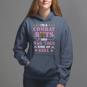Female Veteran Hoodie I'm A Combat Boots And Dog Tags Kind Of Girl TS02 Navy Printyourwear