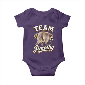 Team Jimothy Funny Viral Seattle Raccoon Legend Baby Onesie Trash Panda Meme Vintage Sports Style Graphic TS02 Purple Print Your Wear