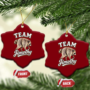 Team Jimothy Funny Viral Seattle Raccoon Legend Ceramic Ornament Trash Panda Meme Vintage Sports Style Graphic TS02 Print Your Wear