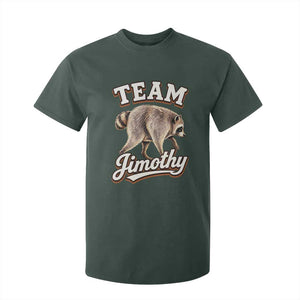 Team Jimothy Funny Viral Seattle Raccoon Legend T Shirt For Kid Trash Panda Meme Vintage Sports Style Graphic TS02 Dark Forest Green Print Your Wear