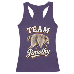 Team Jimothy Funny Viral Seattle Raccoon Legend Racerback Tank Top Trash Panda Meme Vintage Sports Style Graphic TS02 Purple Print Your Wear