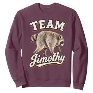 Team Jimothy Funny Viral Seattle Raccoon Legend Sweatshirt Trash Panda Meme Vintage Sports Style Graphic TS02 Maroon Print Your Wear