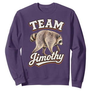 Team Jimothy Funny Viral Seattle Raccoon Legend Sweatshirt Trash Panda Meme Vintage Sports Style Graphic TS02 Purple Print Your Wear