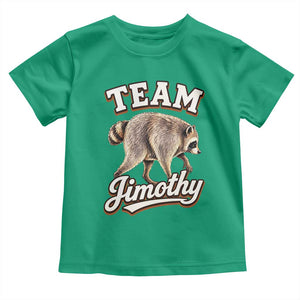 Team Jimothy Funny Viral Seattle Raccoon Legend Toddler T Shirt Trash Panda Meme Vintage Sports Style Graphic TS02 Irish Green Print Your Wear