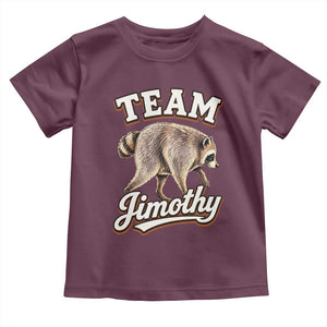 Team Jimothy Funny Viral Seattle Raccoon Legend Toddler T Shirt Trash Panda Meme Vintage Sports Style Graphic TS02 Maroon Print Your Wear