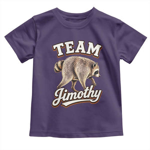 Team Jimothy Funny Viral Seattle Raccoon Legend Toddler T Shirt Trash Panda Meme Vintage Sports Style Graphic TS02 Purple Print Your Wear
