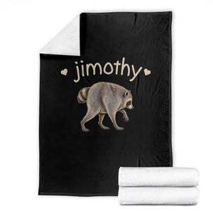 Cute Jimothy the Raccoon Heart Graphic Throw Blanket Viral Seattle Trash Panda Meme TS02 Black Print Your Wear