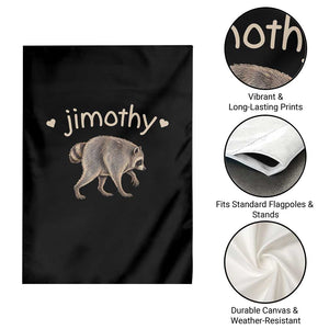 Cute Jimothy the Raccoon Heart Graphic Garden Flag Viral Seattle Trash Panda Meme TS02 Print Your Wear