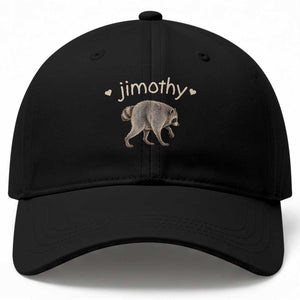 Cute Jimothy the Raccoon Heart Graphic Baseball Cap Viral Seattle Trash Panda Meme TS02 Print Your Wear