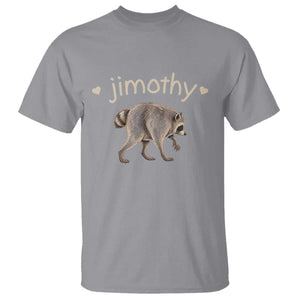 Cute Jimothy the Raccoon Heart Graphic T Shirt Viral Seattle Trash Panda Meme TS02 Sport Gray Print Your Wear