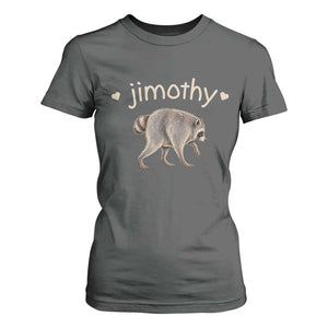 Cute Jimothy the Raccoon Heart Graphic T Shirt For Women Viral Seattle Trash Panda Meme TS02 Dark Heather Print Your Wear
